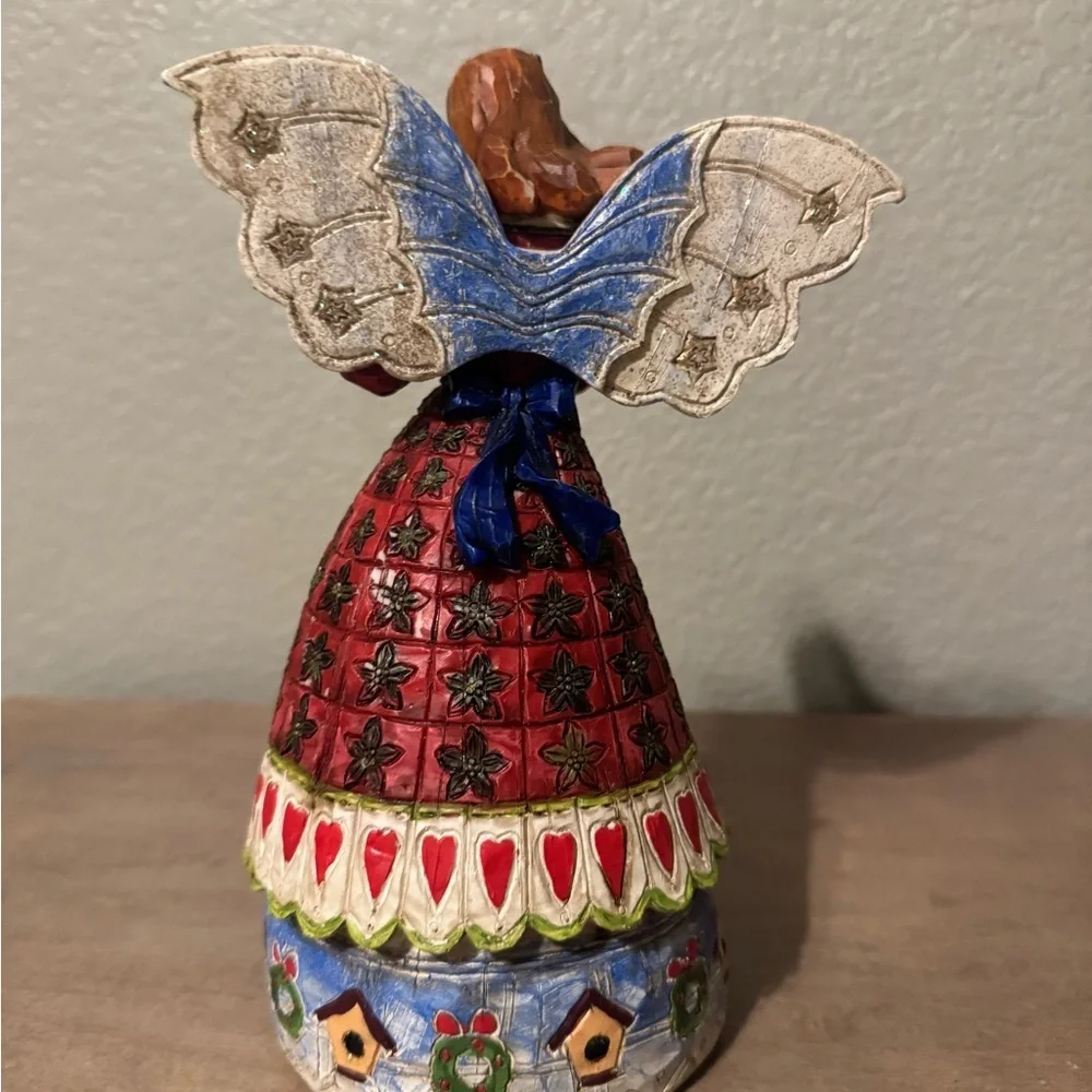 Colorful Angel Figurine with Harp